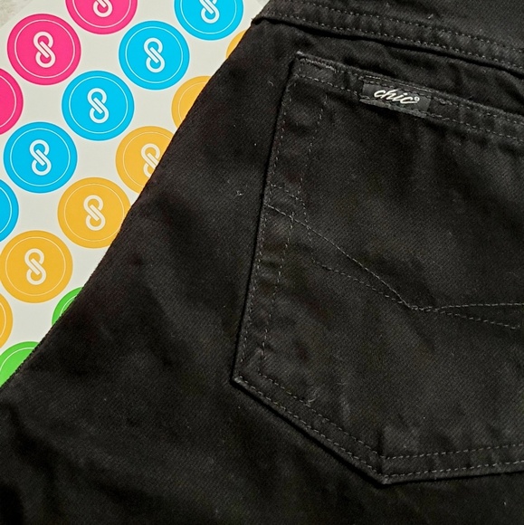 chic Denim - Vintage Chic by H-I-S• black high waist jeans size10 tall retro Mom jeans 80s